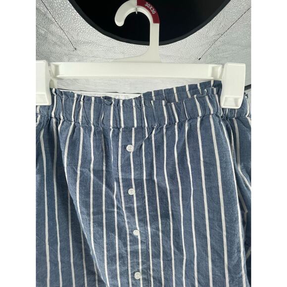 Hint of Blush Blue Striped Off-The-Shoulder Blouse Women's Size Small - Picture 3 of 6